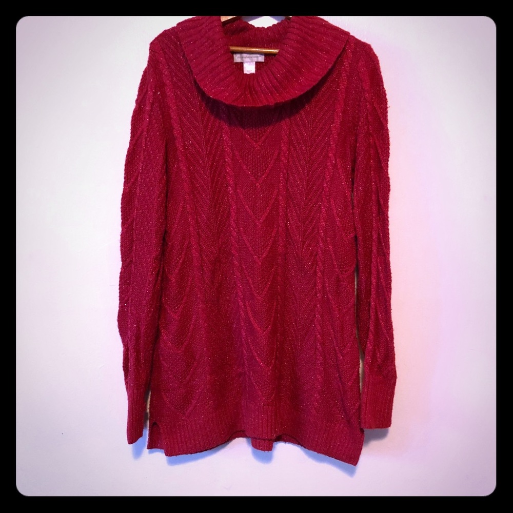 Winter Christopher and banks red sweater